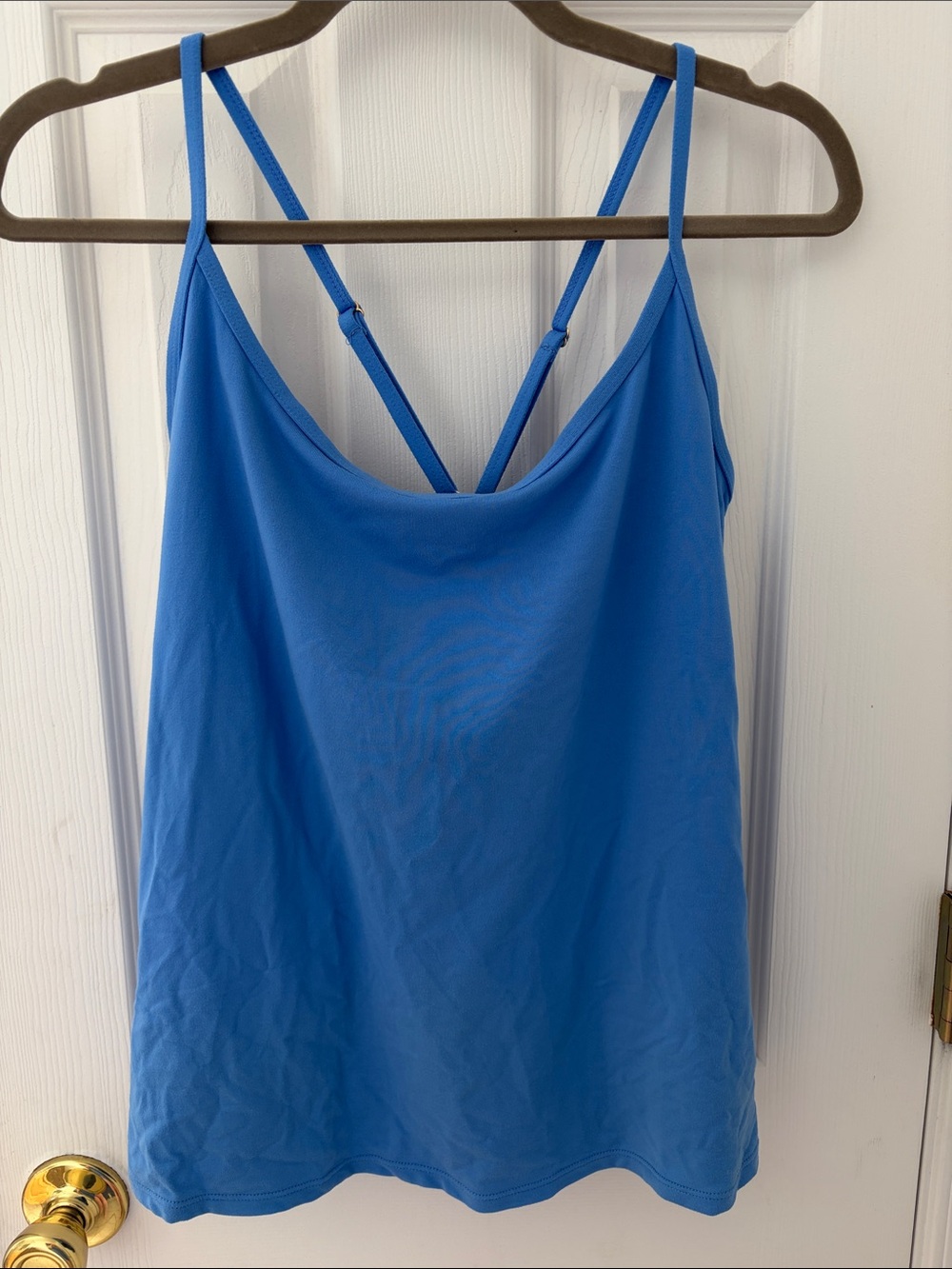 Lilly Pulitzer Luxletic Blue Cross-Strap Cami
